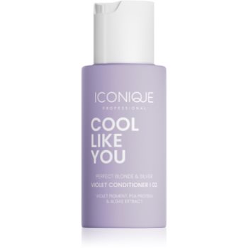 ICONIQUE Professional COOL LIKE YOU Perfect Blonde & Silver Violet balsam neutralizeaza tonurile de galben - imagine 2